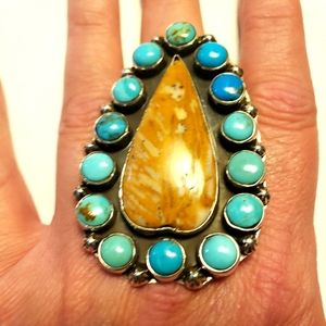 Native American Turquoise and Bambi Ring